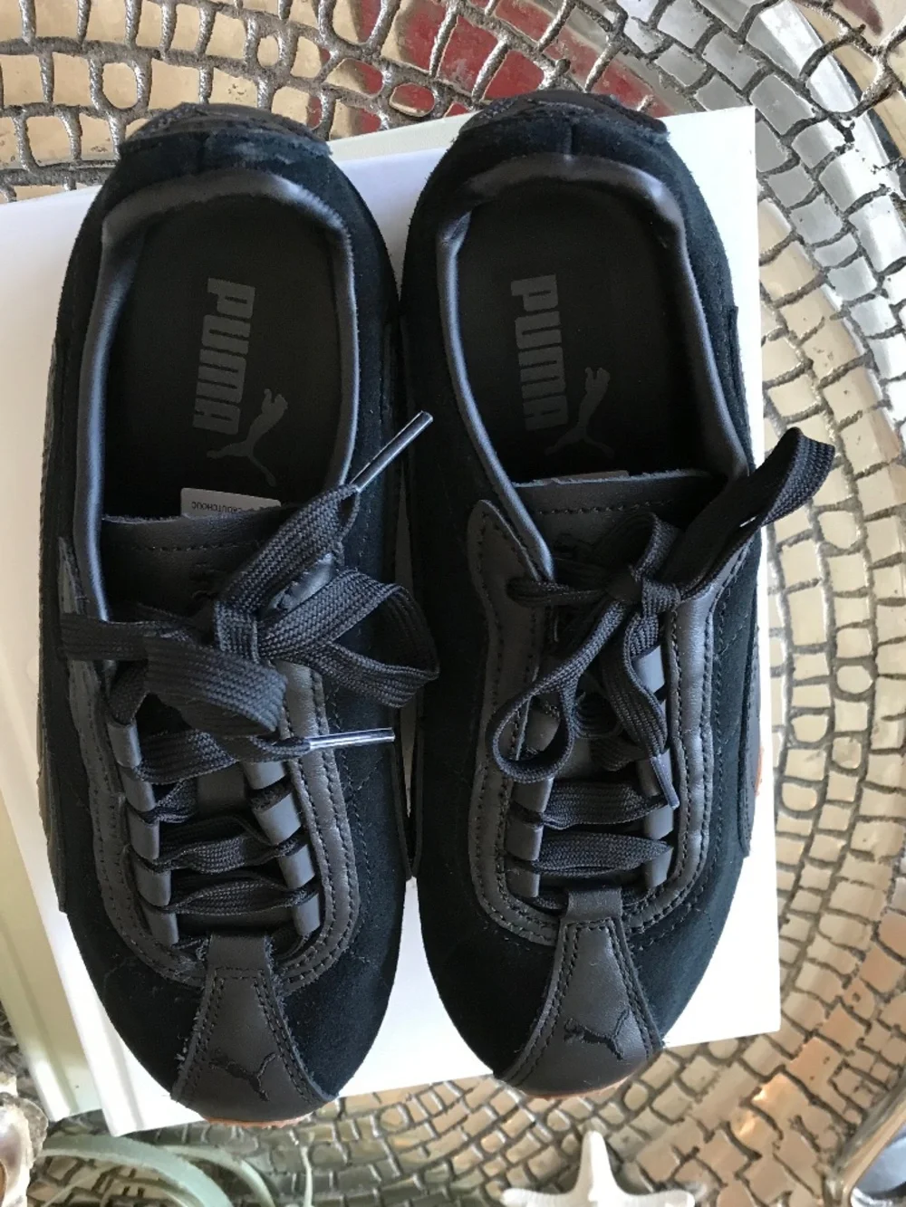 PUMA H-STREET PREMIUM BLACK-SHADOW GRAY-GUM LOW PROFILE Y2K RETRO SNEAKERS NWOT